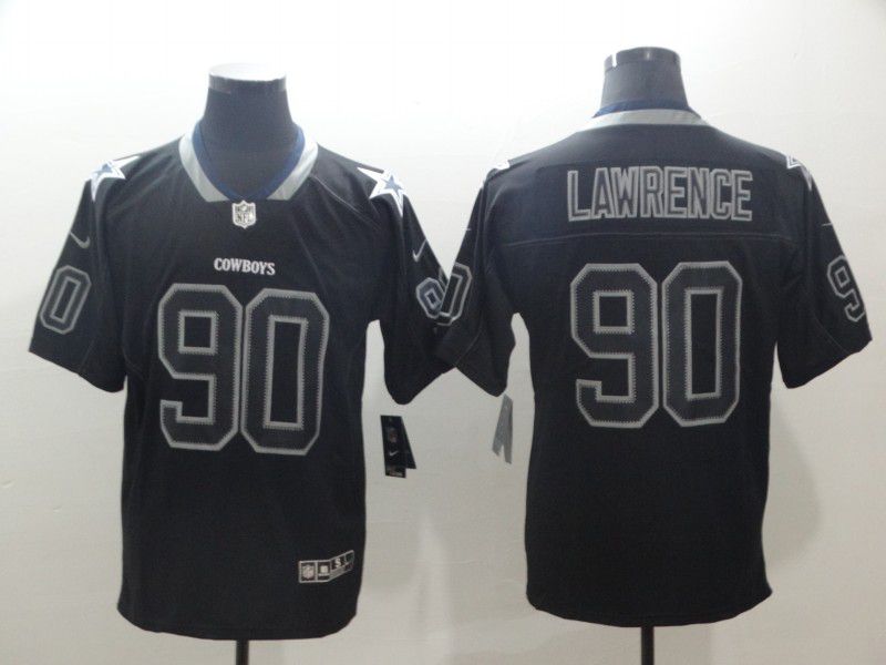 Men Dallas Cowboys #90 Lawrence Nike Lights Out Black Color Rush Limited NFL Jersey